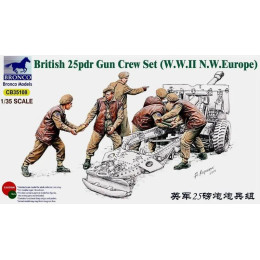 1:35 Сборная модель British 25pdr Gun Crew Set (WWII N.W.Europe)