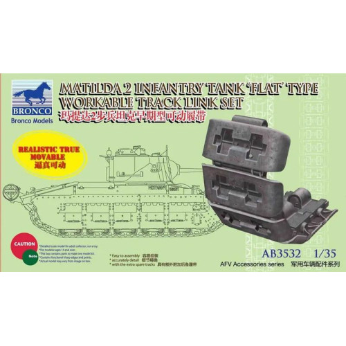 1:35 Сборная модель Matilda 2 Infantry Tank 'Flat' Type  Workable Track Link Set