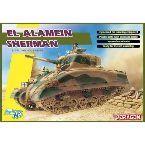 1:35 Сборная модель EL ALAMEIN SHERMAN (w/MAGIC TRACKS)