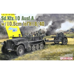 1:35 Сборная модель Sd.Kfz.10 Ausf.A w/10.5cm leFH 18/40 (SMART KIT)