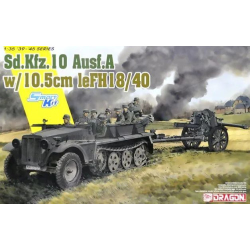 1:35 Сборная модель Sd.Kfz.10 Ausf.A w/10.5cm leFH 18/40 (SMART KIT)