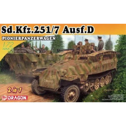 1:72 Сборная модель Sd.Kfz.251/7 Ausf.D PIONIERPANZERWAGEN (2 IN 1)