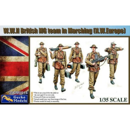 1:35 Сборная модель W.W.II British MG Team Marching