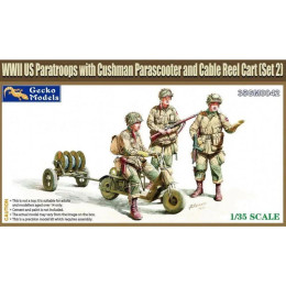 1:35 Сборная модель солдат M53 Scooter Cushman w-RL-35 Cable Reel Cart