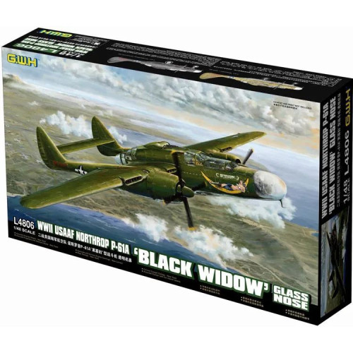 1:48 Сборная модель USAAF Northrop P-61A "BLACK WIDOW" Glass Nose