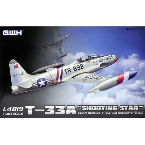 1:48 Сборная модель Американский самолет T-33A Shooting Star Ранняя версия