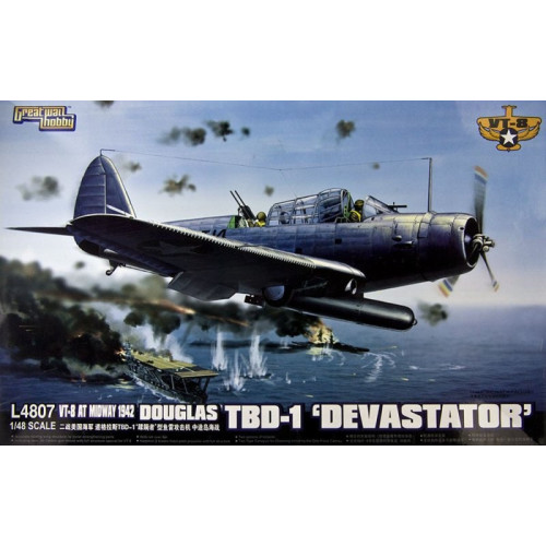 1:48 Сборная модель WWII Douglas TBD-1 Devastator - VT-8 at Midway 1942