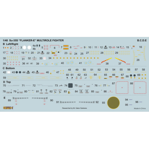 1:48 Сборная модель Сухой-35S Flanker-E