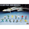 1:48 Сборная модель Фигуры пилотов ВМС США U.S. NAVY PILOT/DECK CREW SET A