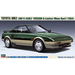 1:24 Сборная модель Toyota MR2 (AW11) Early Version G-Limited (Moon Roof) (1984)