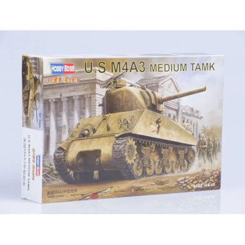 1:48 Сборная модель Танк U.S M4A3 Medium Tank