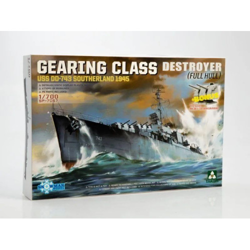 1:700 Сборная модель Gearing-Class Destroyer USS DD-743 Southerland 1945