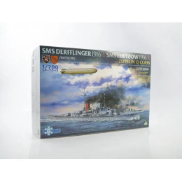 1:700 Сборная модель Sms Derfflinger 1916 & Sms Luetzow 1916  & Zeppelin Q Class (Limited Edition)