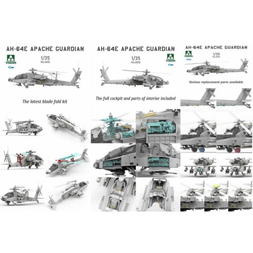 1:35 Сборная модель AH-64E APACHE GUARDIAN ATTACK HELICOPTER