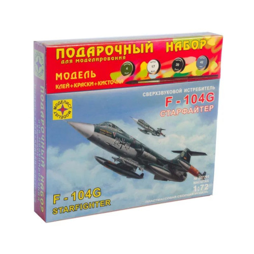 1:72 Сборная модель сверхзвуковой истребитель F-104G "Старфайтер" (подарочный набор)