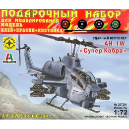 1:72 Сборная модель вертолет AH-1W "Супер Кобра" (подарочный набор)