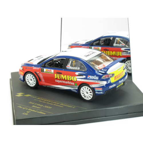 1:43 Масштабная модель Mitsubishi Lancer Evolution X, No.1 J.Van den Heuvl, M.Koluman, Tank S Rally 2009 Winner, lim. edition 559 pcs