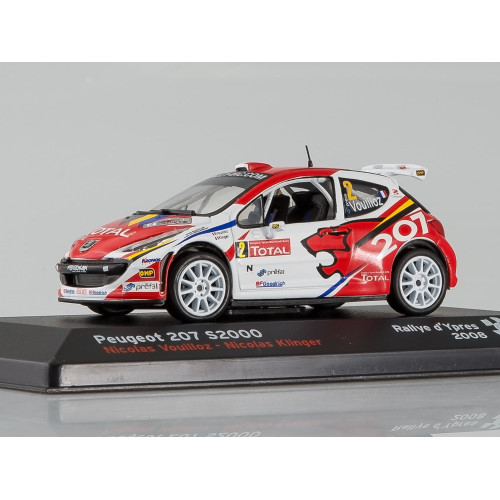 1:43 Масштабная модель Peugeot 207 S2000 №2, Nicolas Vouilloz - Nicolas Klinger, Rallye d'Ypres, 2008