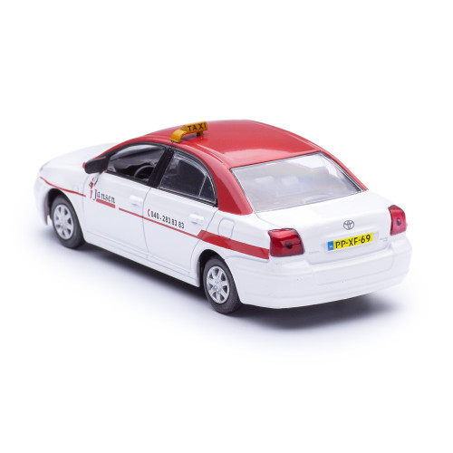 1:43 Масштабная модель Toyota Avensis 2003 Eindhoven Taxi Такси, белый с красным