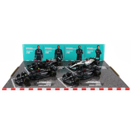 1:43 Набор моделей MERCEDES-BENZ GP Set F1 4x W14 Team Mercedes-amg Petronas Formula One №44 Season (2023) Lewis Hamilton - №63 Season (2023) George Russel - W13 №44 Season 2022 Lewis Hamilton - W12 N 44 Season 2021 Lewis Hamilton, Matt Black Silver