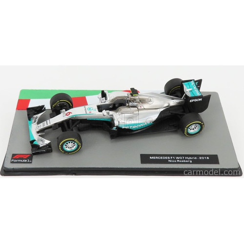 1:43 Масштабная модель MERCEDES GP F1 W07 Hybrid Amg Petronas N 6 World Champion Season 2016 Nico Rosberg, Silver Green