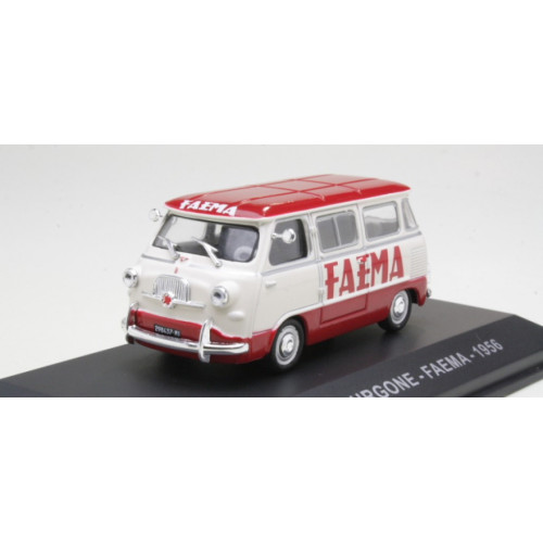 1:43 Масштабная модель FIAT 600 CORIASCO FURGONE VAN FAEMA (1956), red white