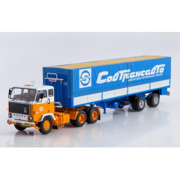 1:43 Масштабная модель Volvo F89 с полуприцепом Fruehauf Savoyarde