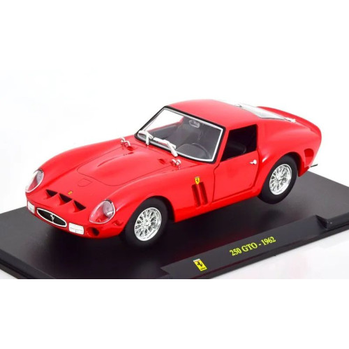 1:24 Масштабная модель FERRARI 250 Gto (1962) - Con Vetrina - With Showcase, Red