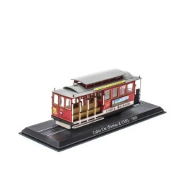 1:87 Масштабная модель трамвай Cable Car (Ferries & Cliff) San Francisco Tram 1888 Red