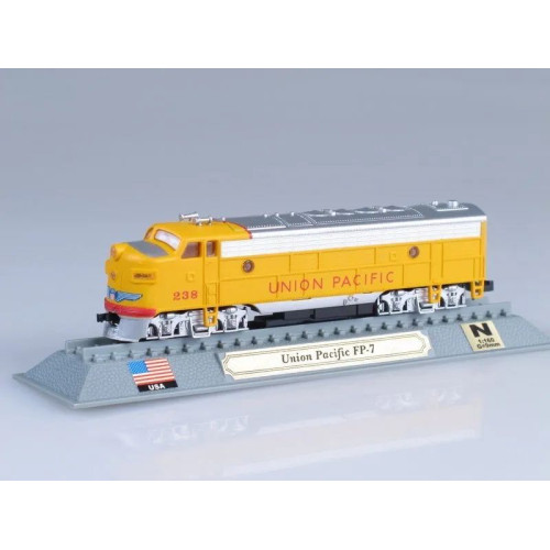 1:160 Масштабная модель Тепловоз UNION PACIFIC FP 7 diesel electric locomotive USA 1949