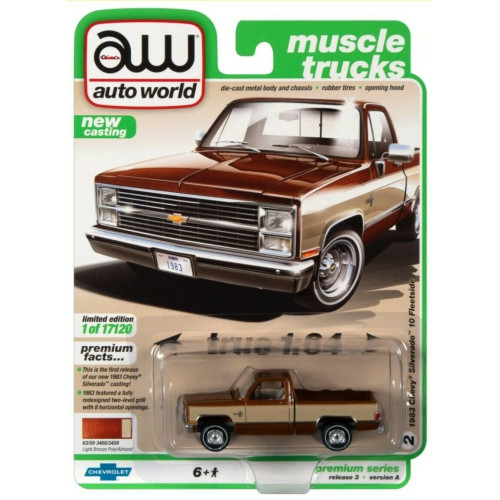 1:64 Масштабная модель CHEVY 1983 SILVERADO 10 2 BRONZE