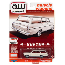 1:64 Масштабная модель CHEVY 1963 NOVA STATION WAGON WHITE