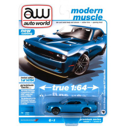 1:64 Масштабная модель DODGE 2019 Challenger R/T Scat Pack, blue