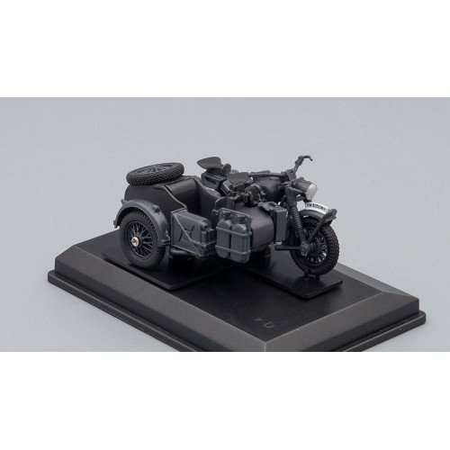 1:43 Масштабная модель BMW R75 motorcycle with sidecar, matte dark grey