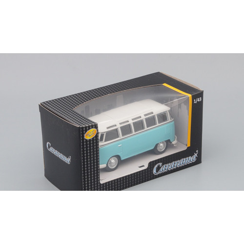 1:43 Масштабная модель VOLKSWAGEN Samba Bus, бело-голубой