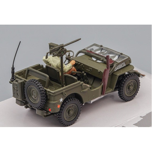 1:43 Масштабная модель JEEP Willys 1/4 Ton military vehicle with 1 Soldier