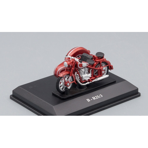 1:43 Масштабная модель BMW R25/3 motorcycle with sidecar, red-burgundy