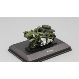 1:43 Масштабная модель Zundapp KS750 motorcycle with sidecar, matte dark green